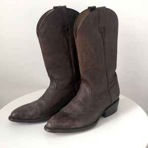 Pistolero Brown Leather Cowboy Western Boots
